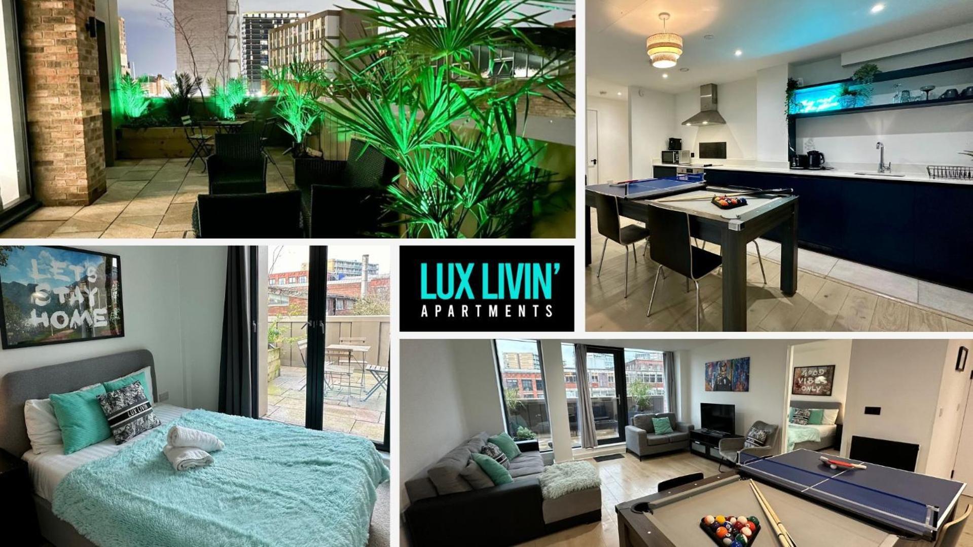 Lux Livin' Apartments - Luxury 2 Bed Apartment With Sky Garden Manchester Buitenkant foto